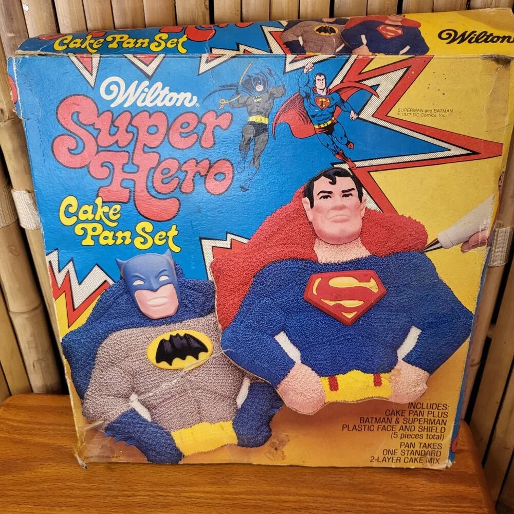 Wilton DC Comics Super Hero Cake Pan Set Vintage 1977